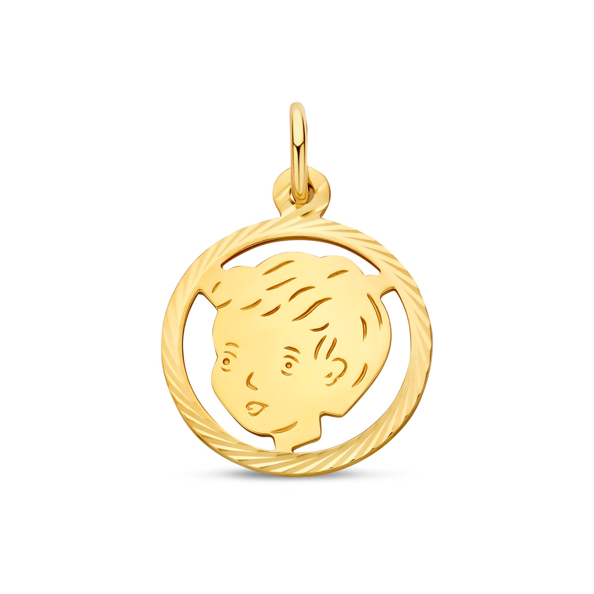 Fantasy Collection Hanger jongen gediamanteerd 9K geelgoud 16 mm