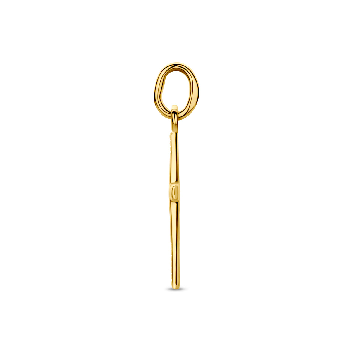 Hanger kruis gediamanteerd 9K geelgoud 15 mm