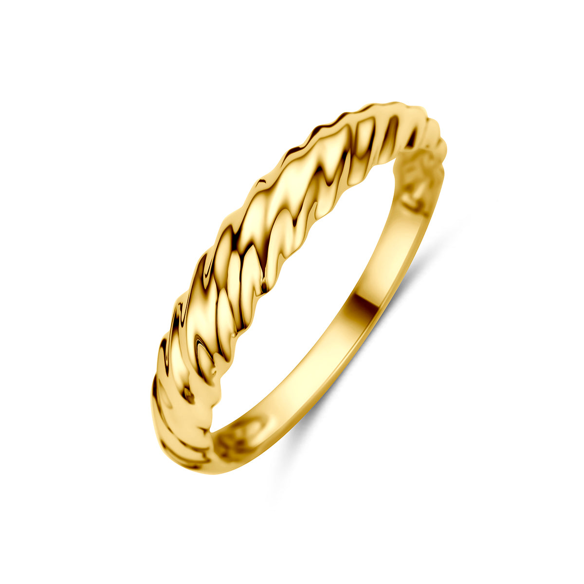 9K geelgouden ring gedraaid 3,5 mm - 8001140