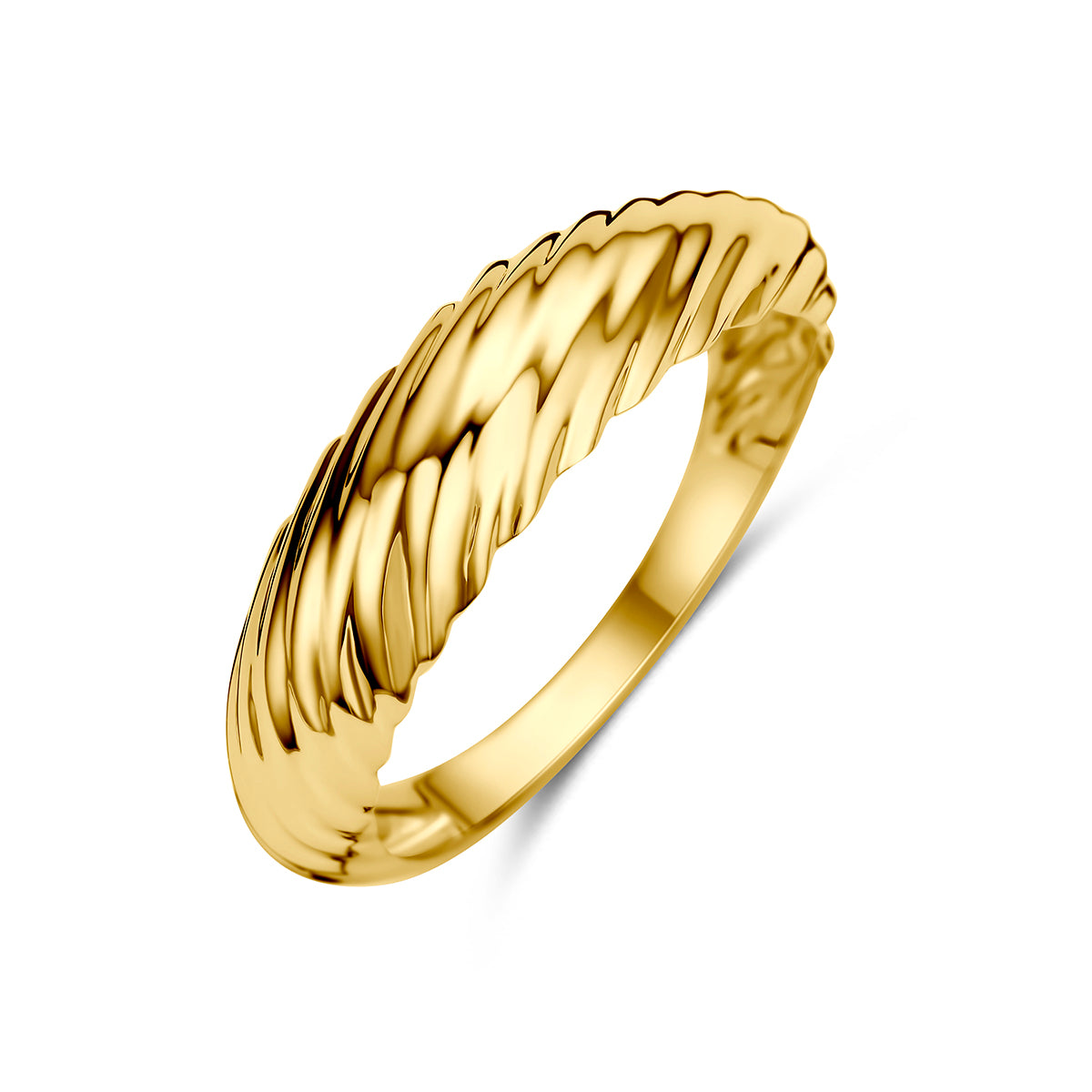 9K geelgouden ring gedraaid 5,5 mm - 8001143