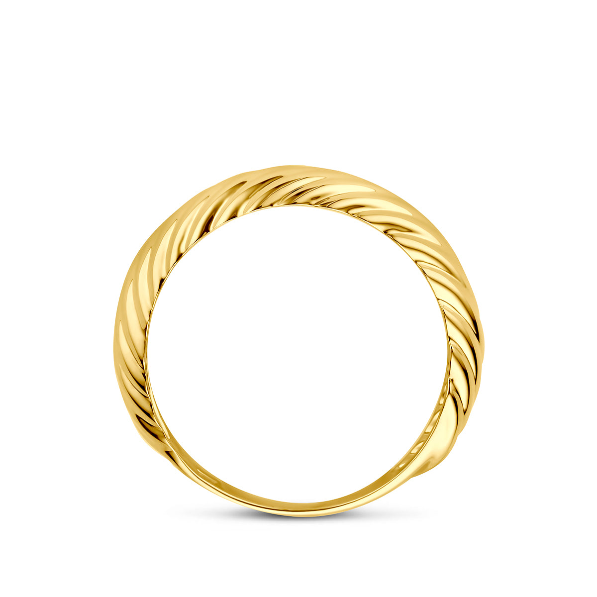 9K geelgouden ring gedraaid 5,5 mm - 8001143