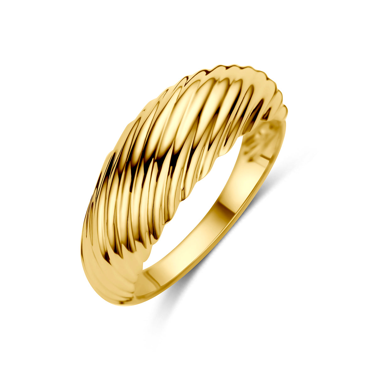 9K geelgouden ring gedraaid 7,5 mm - 8001147
