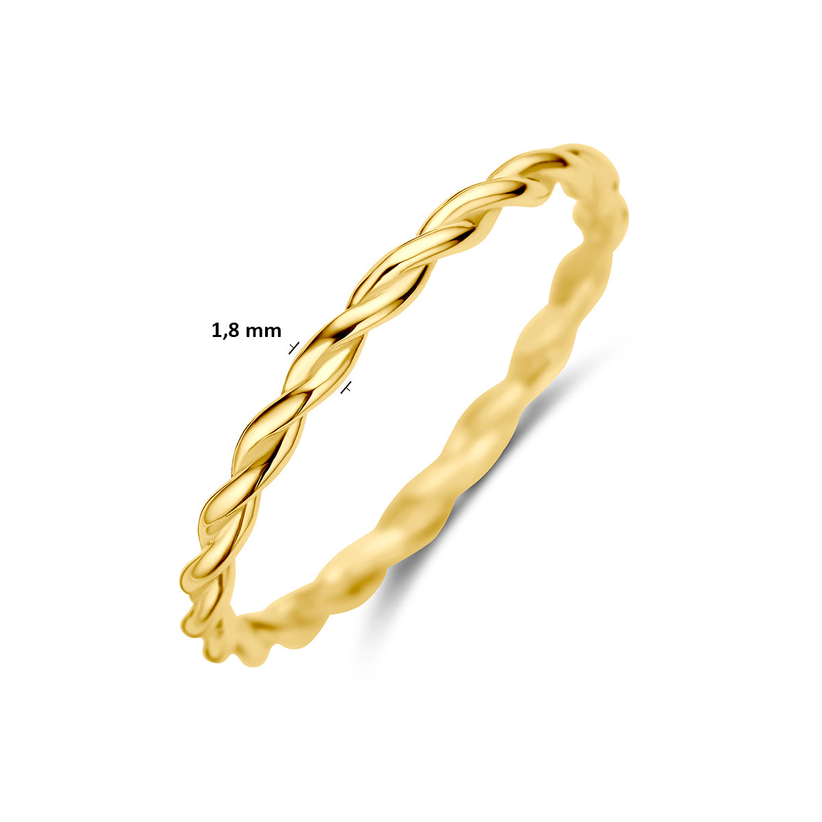 Ring gedraaid 9K geelgoud