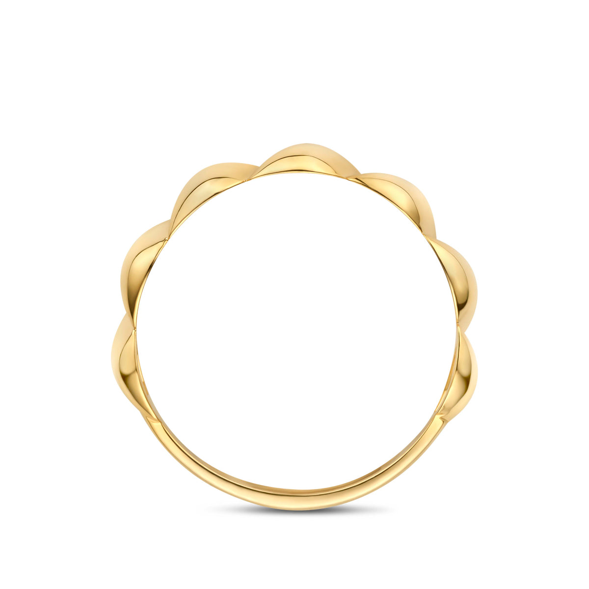 Ring gedraaid 9K geelgoud 3.5 mm