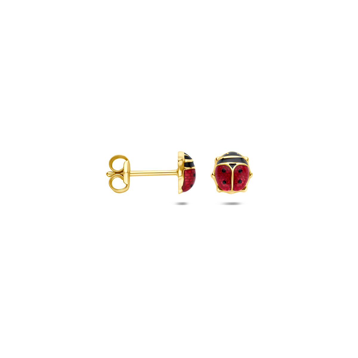Fantasy Collection Oorknoppen lieveheersbeestje 9K geelgoud 5,5 mm - afbeelding 3