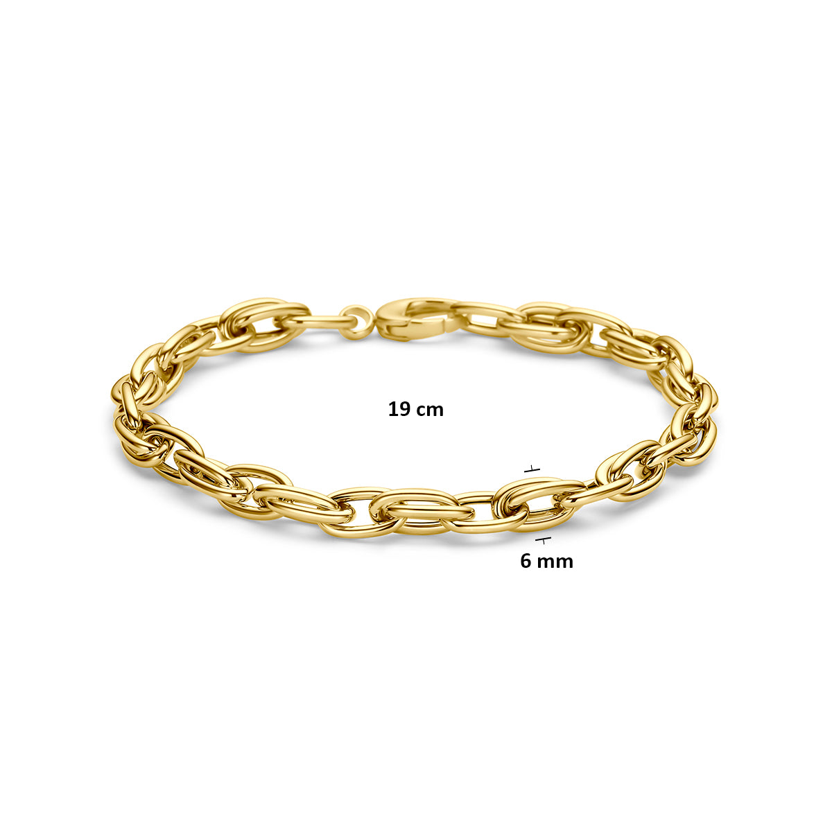 Fantasy Collection Armband 9K geelgoud 6 mm 19 cm - afbeelding 3