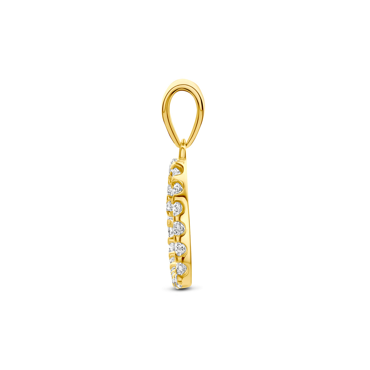Fantasy Collection Hanger hart zirkonia 9K geelgoud 10 mm - afbeelding 3