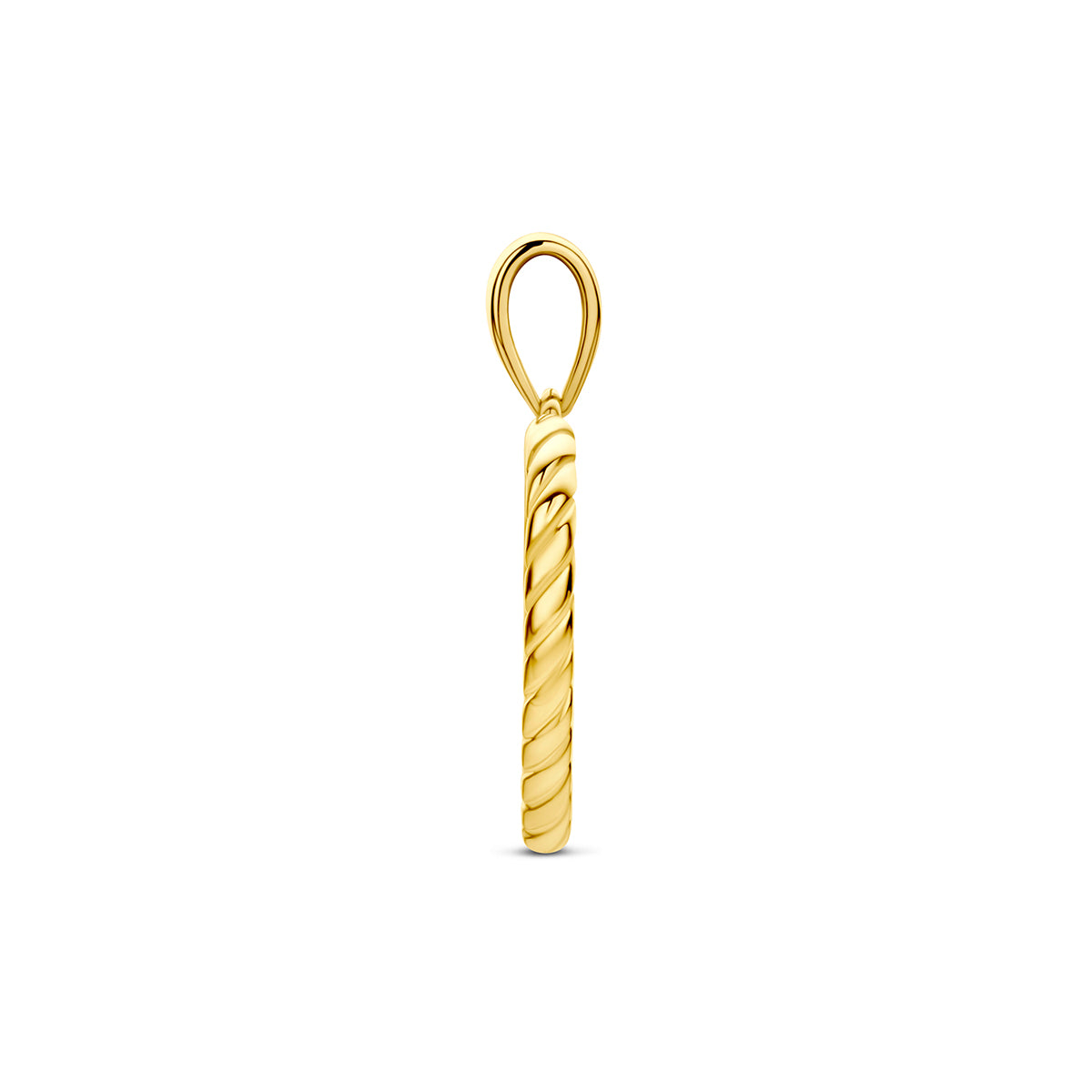 Fantasy Collection Hanger hart gedraaid 9K geelgoud 12 mm - afbeelding 3