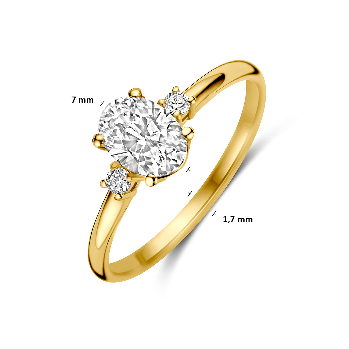 Fantasy Collection Ring zirkonia 9K geelgoud - afbeelding 5