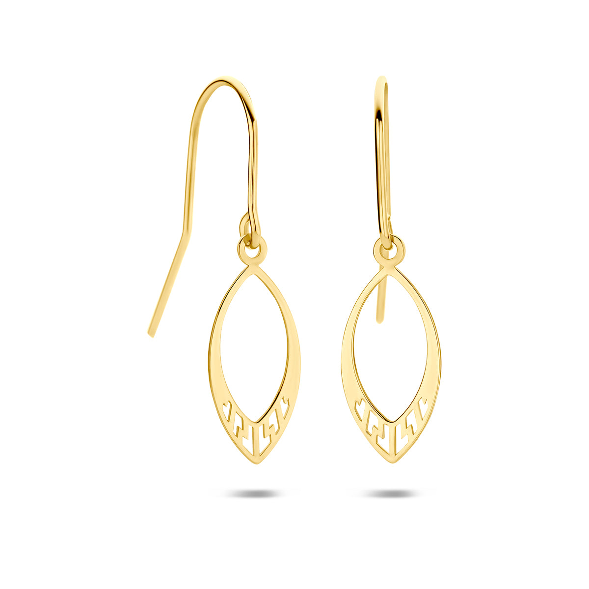 Fantasy Collection Oorhangers franse haak 9K geelgoud 31 mm