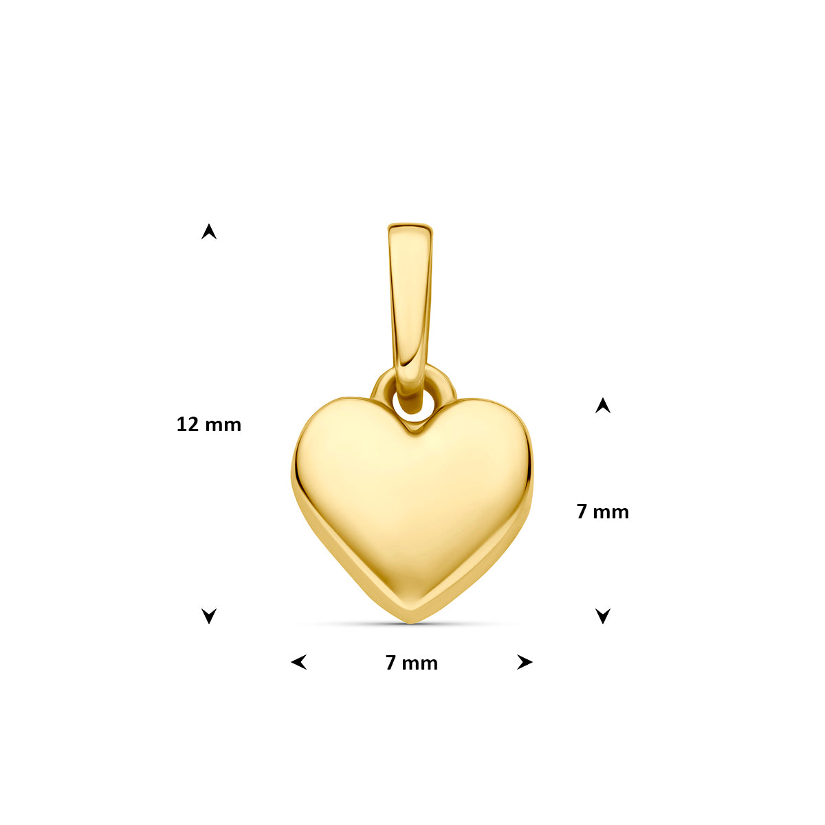 Fantasy Collection Hanger hart 9K geelgoud 7 mm - afbeelding 4
