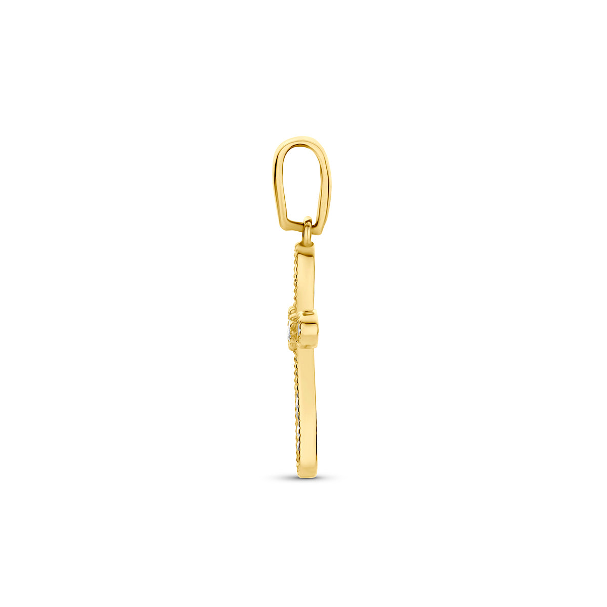 Fantasy Collection Hanger kruis zirkonia 9K geelgoud 15 mm - afbeelding 3