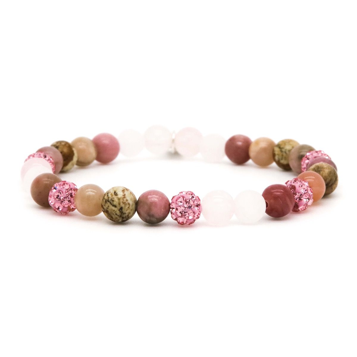 Karma Spiral Pink Crystal Armband Kristal