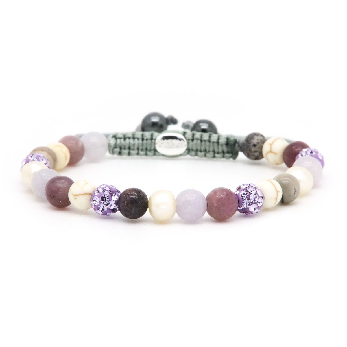 Karma Spiral Lavender Crystal Armband 80089 Kristal