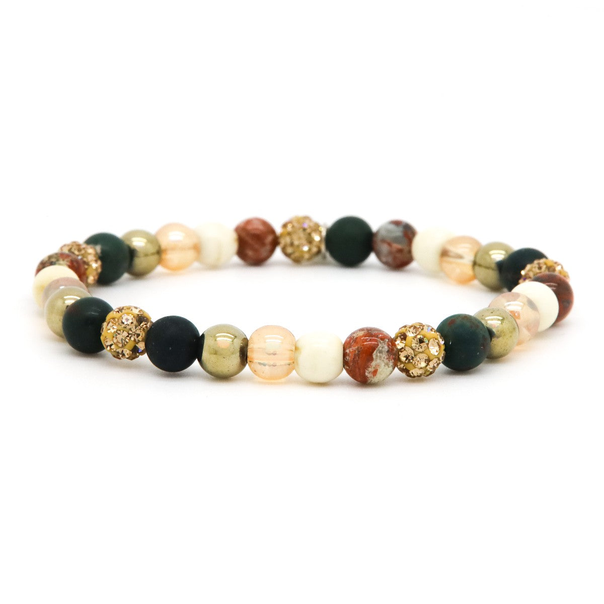 Karma armband Spiral Maeve XS Elastic (gold crystal) 80107EL - PansiteNederland.nl