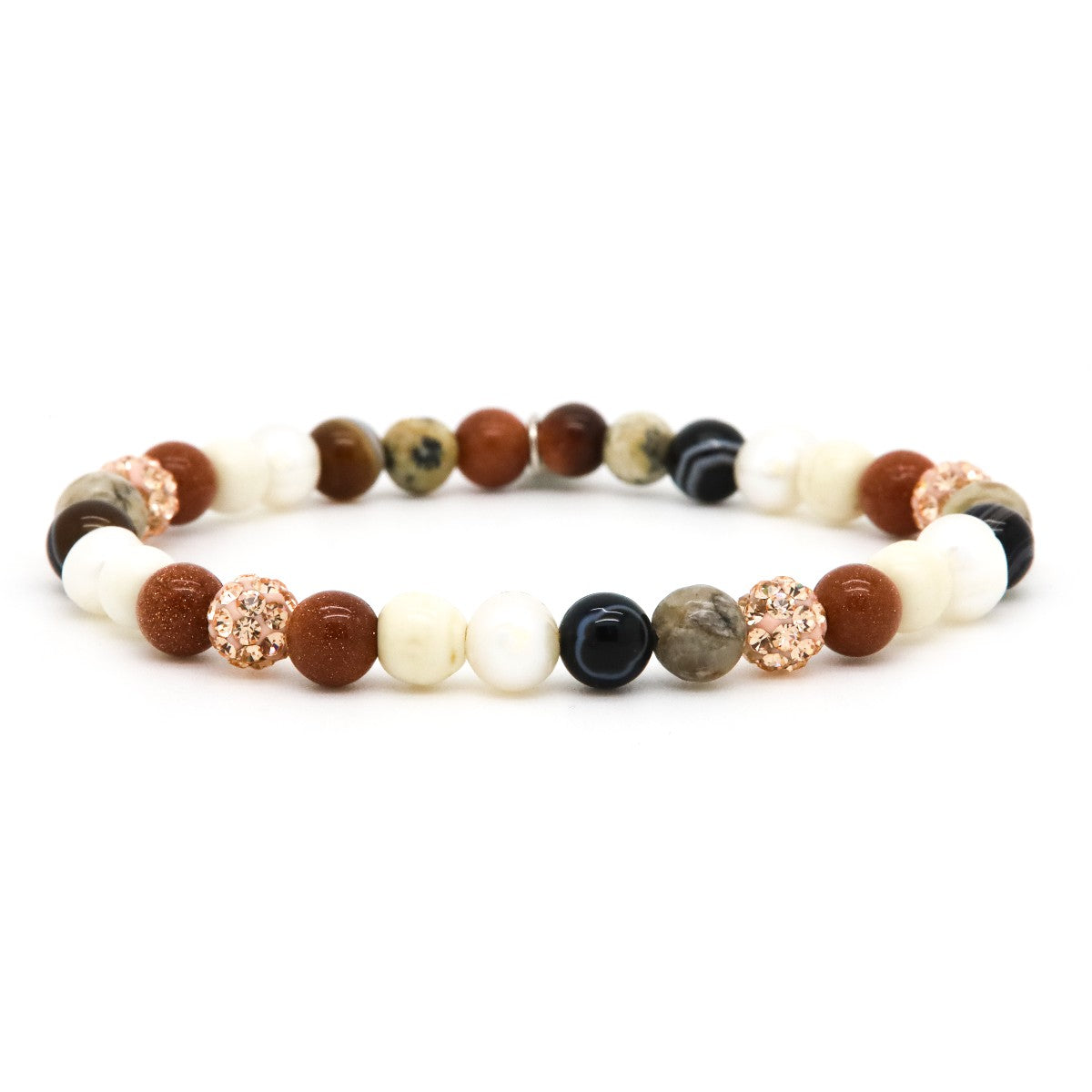 Karma armband Spiral Luna May XS Elastic (rose gold crystal) 80115EL - PansiteNederland.nl