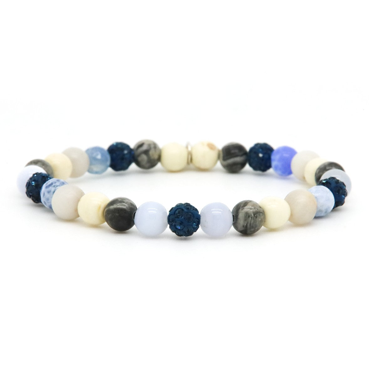 Karma armband Spiral Amelia XS Elastic (blue crystal) 80122EL - PansiteNederland.nl