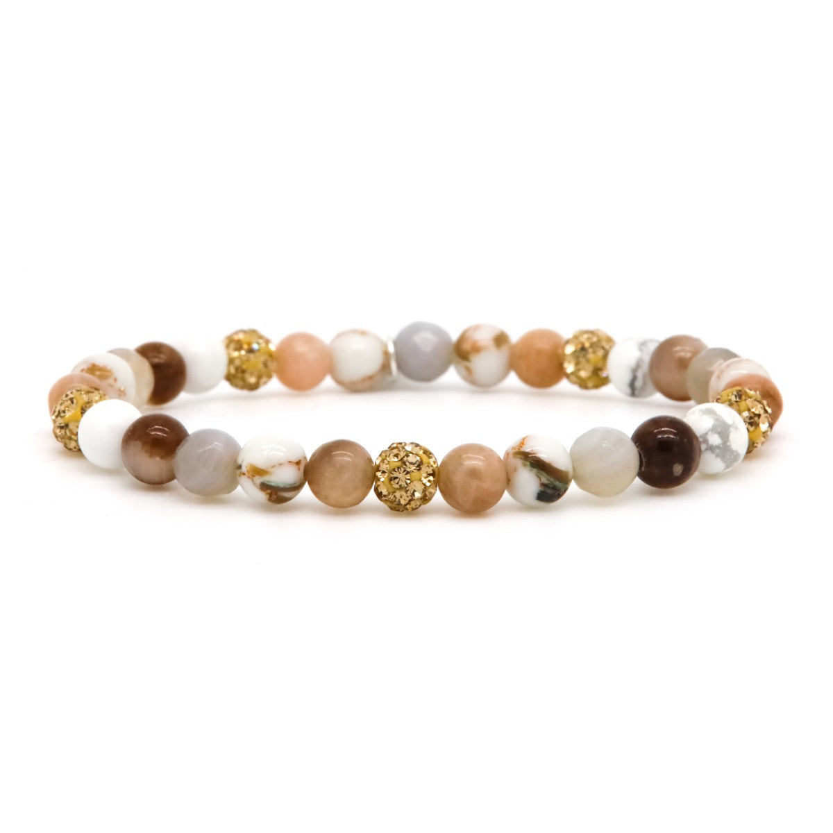 Karma armband Spiral EMBER XS Elastic gold crystal 80142EL