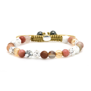 Karma Spiral White Crystal Armband 80151 Wit