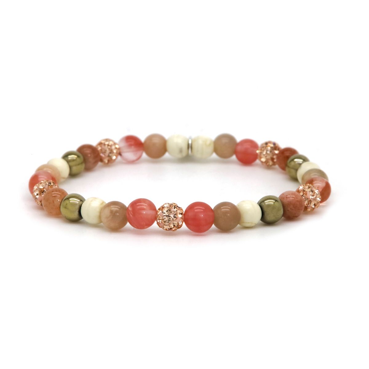 Karma Armband Spiral Mira XS Elastic (rosegold crystal) 80216EL