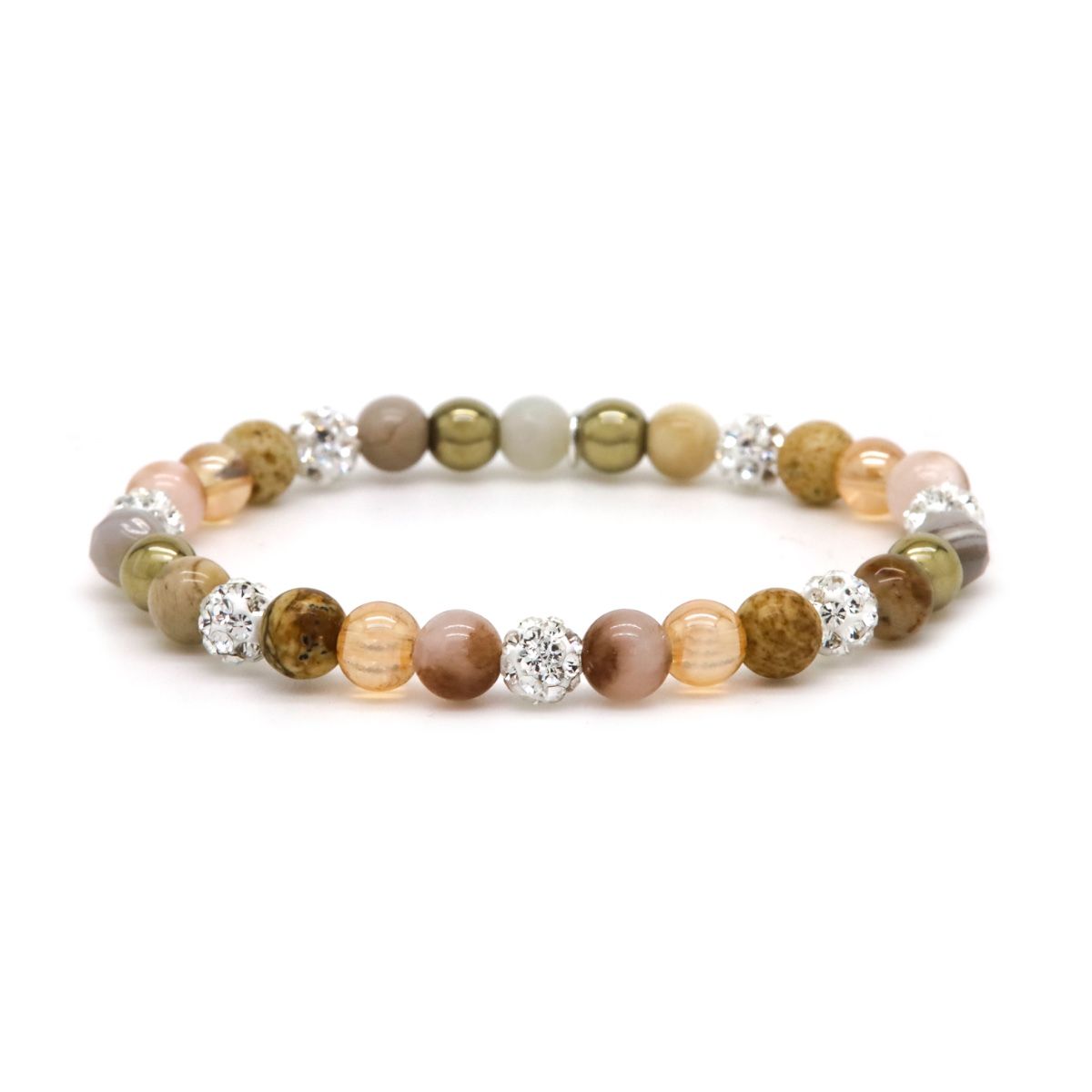 Karma Armband Spiral Naomi XS Elastic (white crystal) 80220EL