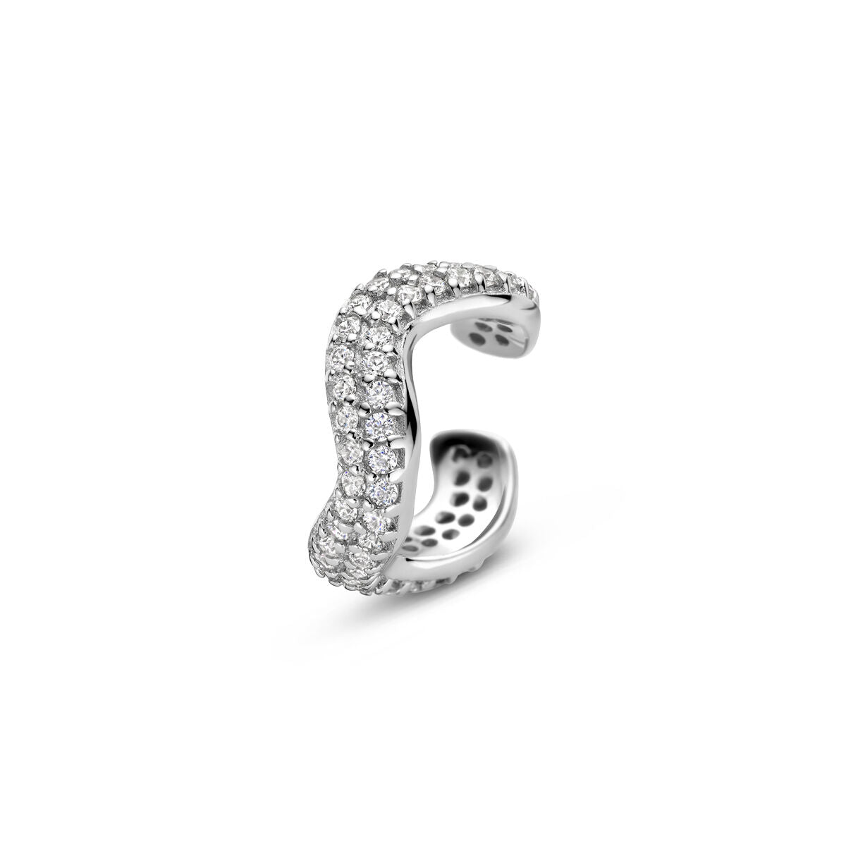 Fantasy Collection Ear cuff zirkonia 12,5 mm zilver oorbellen