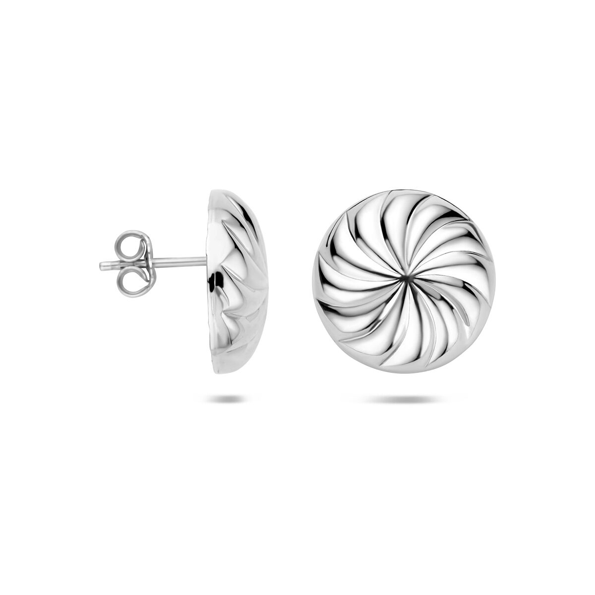 Fantasy Collection Oorbellen knoop 18 mm zilver