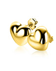Zinzi 13mm gold plated zilveren oorstekers in bolle hart vorm ZIO2672G - PansiteNederland.nl