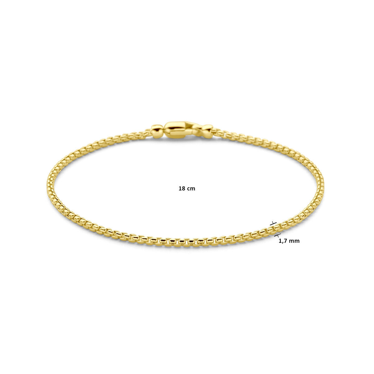 Fantasy Collection Armband venetiaans bol 1,7 mm 18 cm 14K geelgoud