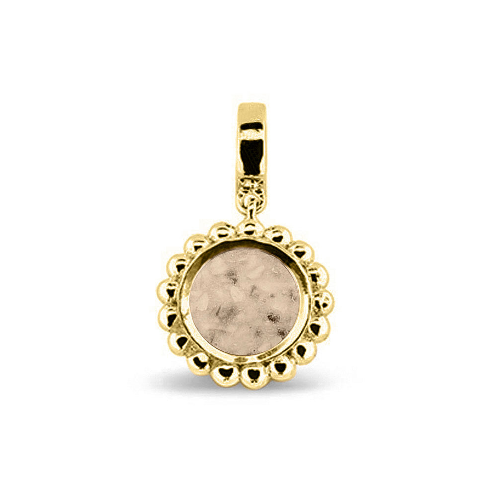 See You Gouden ronde bedel met parelrand voor as – 808 – afbeelding 1