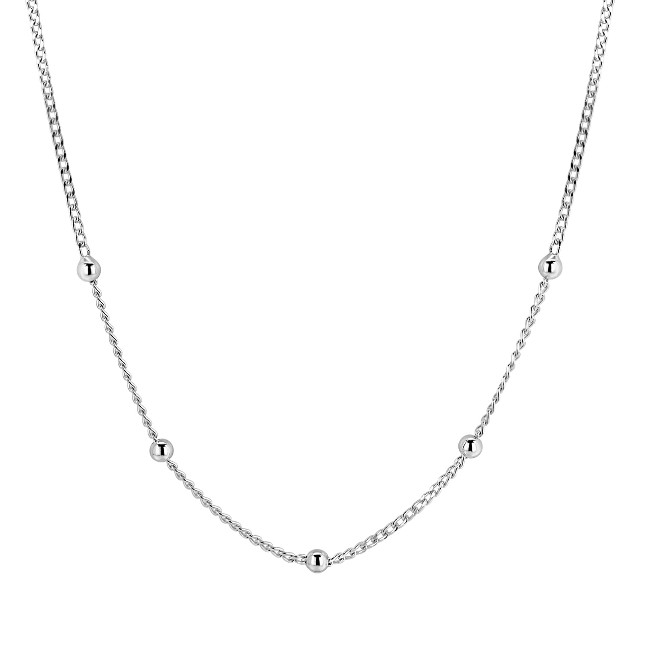 ZINZI Zilveren Ketting 42-45 cm - ZIC2714