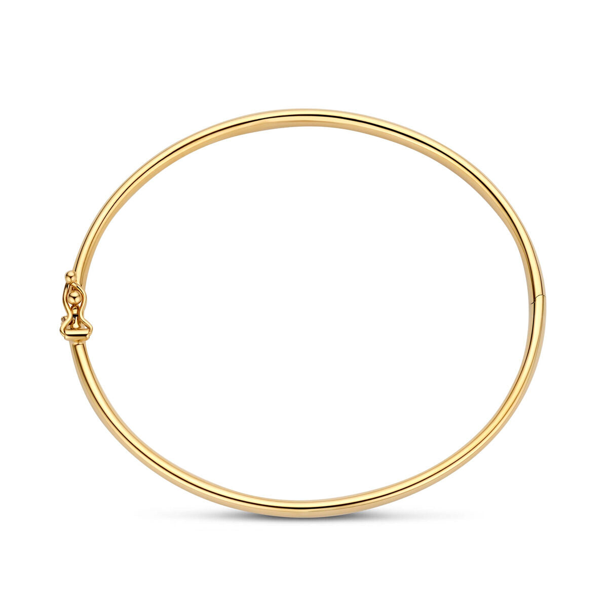 Bangle scharnier ovale buis 4,0 x 9K geelgoud 60 mm