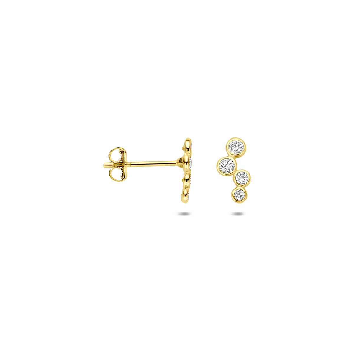 Fantasy Collection Oorbellen zirkonia 9,5 mm 14K geelgoud