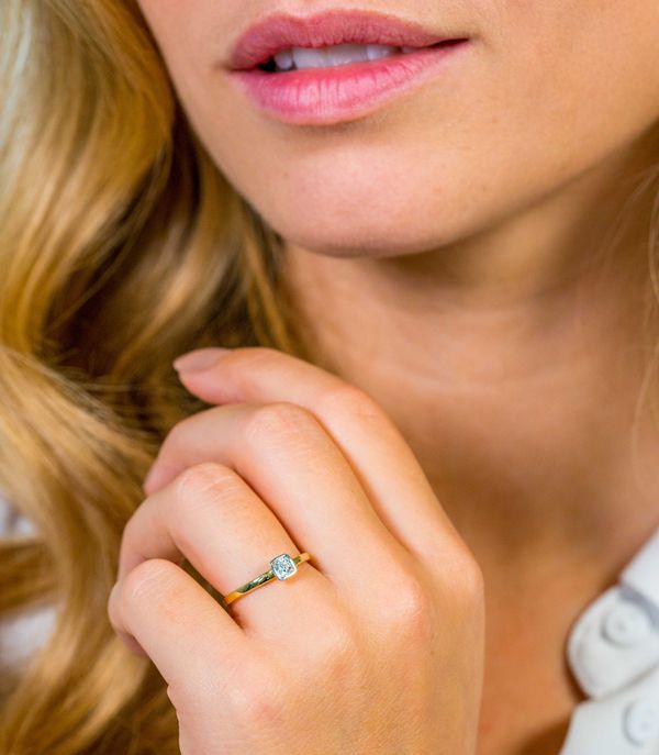 ZINZI 14K Gouden Ring met Witte Zirkonia ZGR150