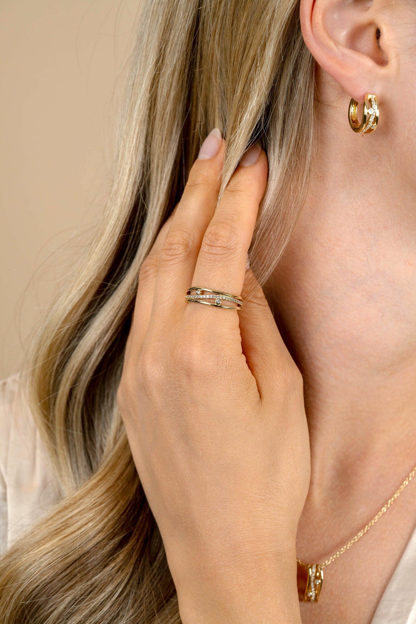 ZINZI Verguld Zilveren Ring met Witte Zirkonia - ZIR2685