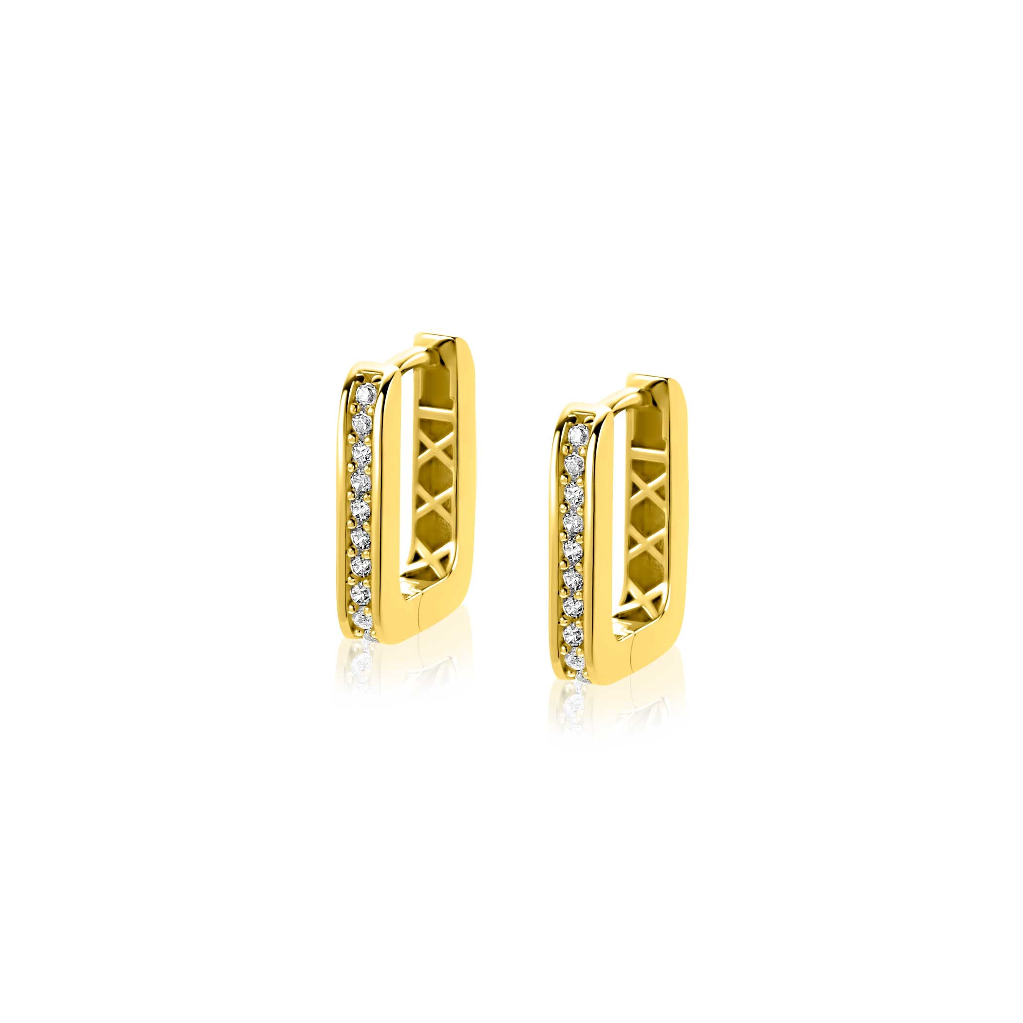 ZINZI 14K Gouden Oorbellen ZGO575Z wit