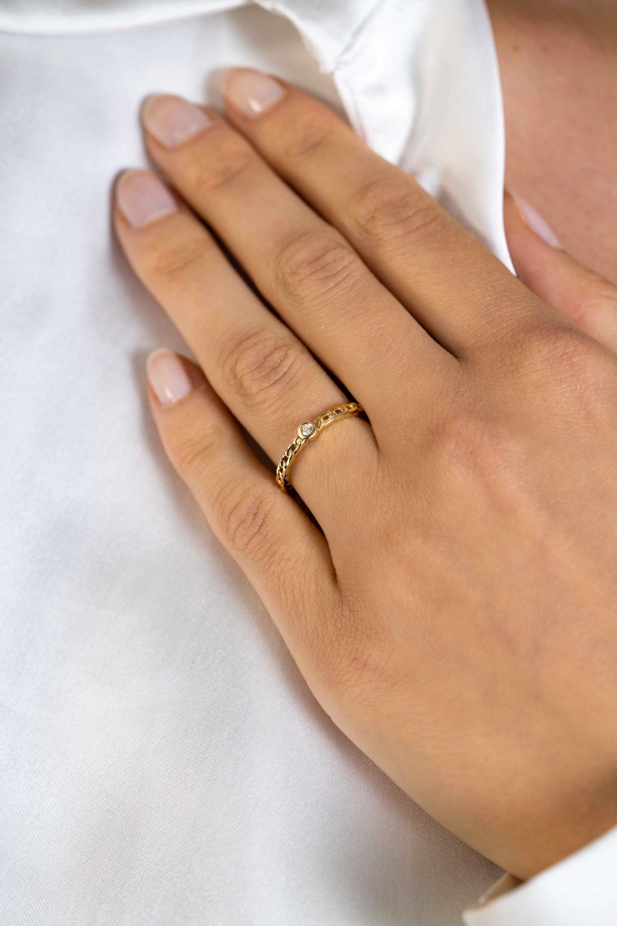 ZINZI Verguld Zilveren Ring met Witte Zirkonia ZIR2376