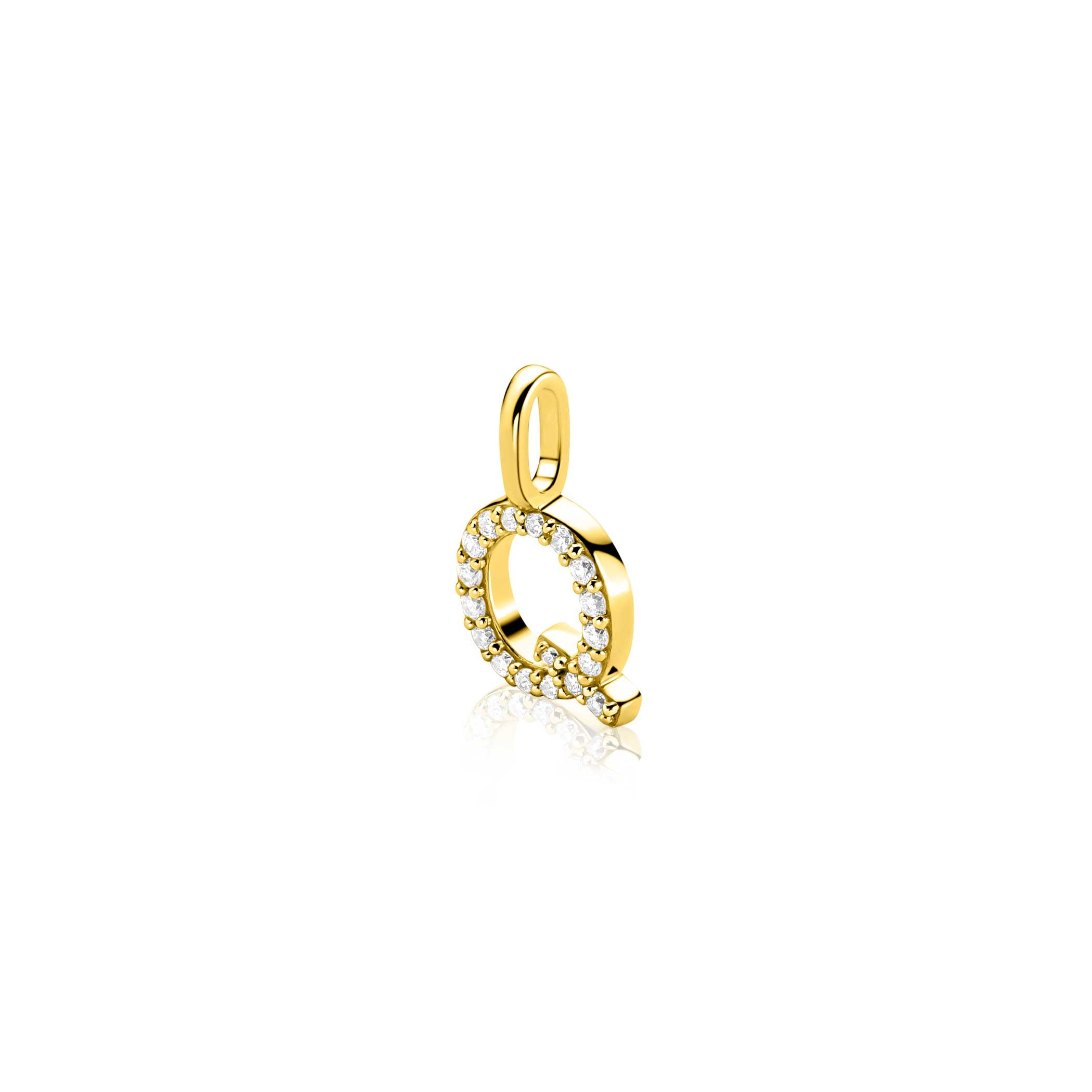 ZINZI Verguld Zilveren Hanger ZIH2828-Q