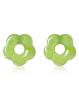 ZINZI oorbedels bloem lichtgroen kunststof 26mm ZICH2720G - PansiteNederland.nl