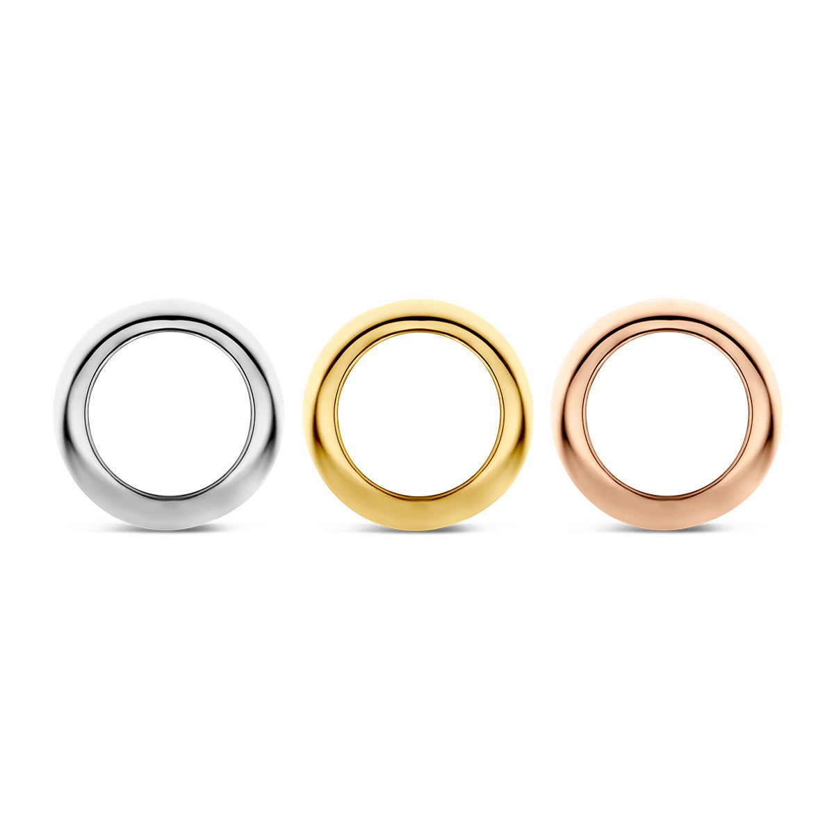 Fantasy Collection Tricolor hanger ringetjes 9K tricolor goud 4,5 mm