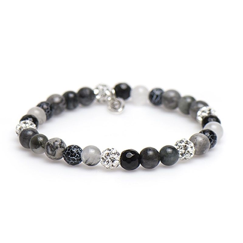 Karma Spiral Freesia White Armband Wit