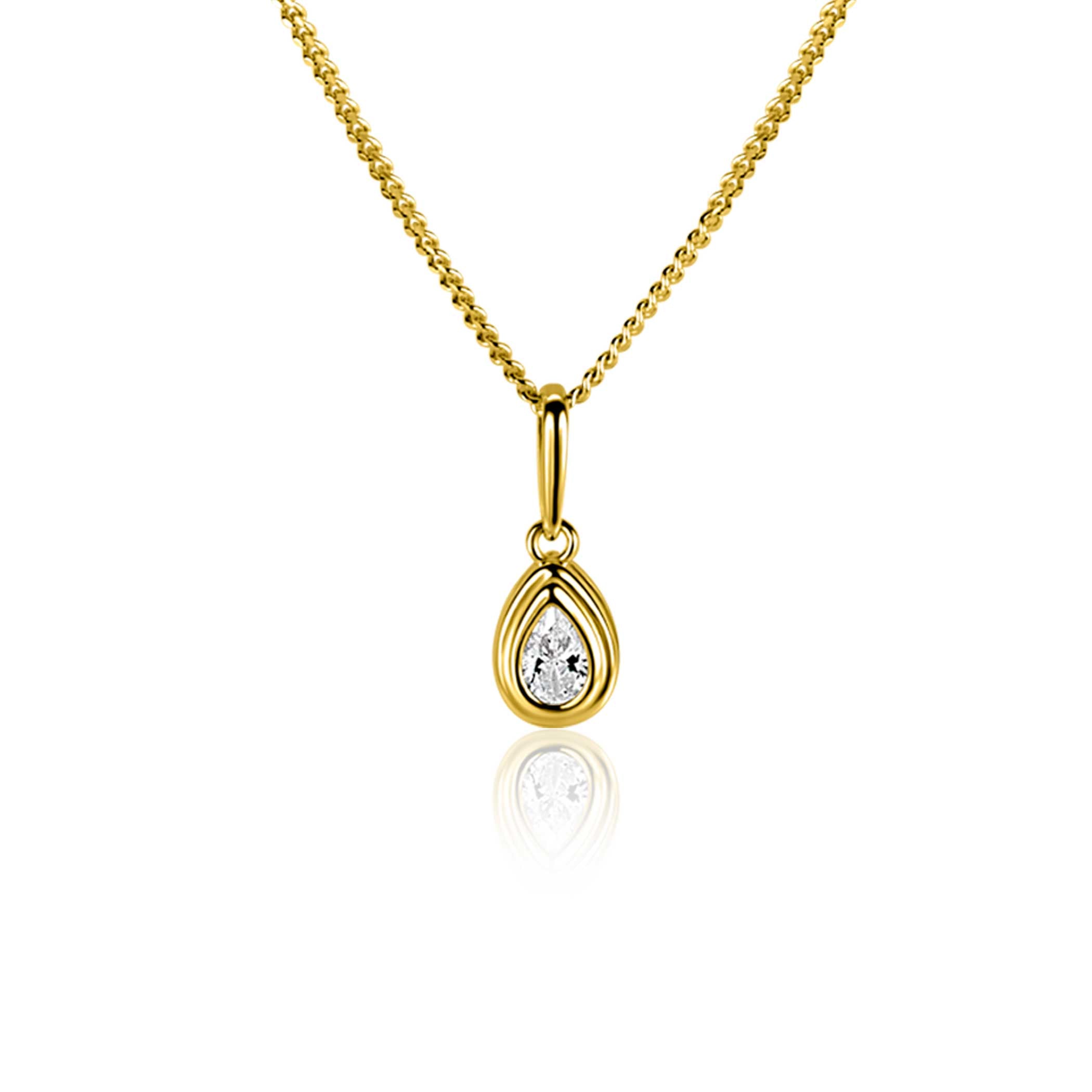 ZINZI 14K Gouden Hanger ZGH559 13mm wit