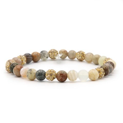 Karma armband Spiral Pastels XS elastic gold crystal 83611EL