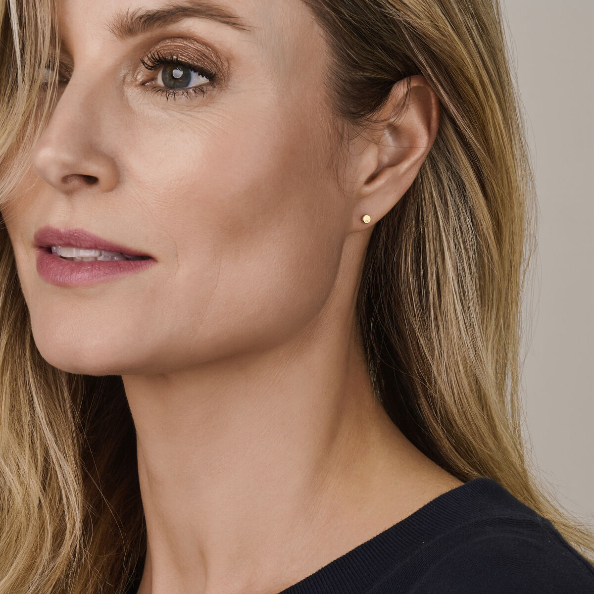 14K geelgouden oorknoppen zirkonia 4,5 mm - 4034891