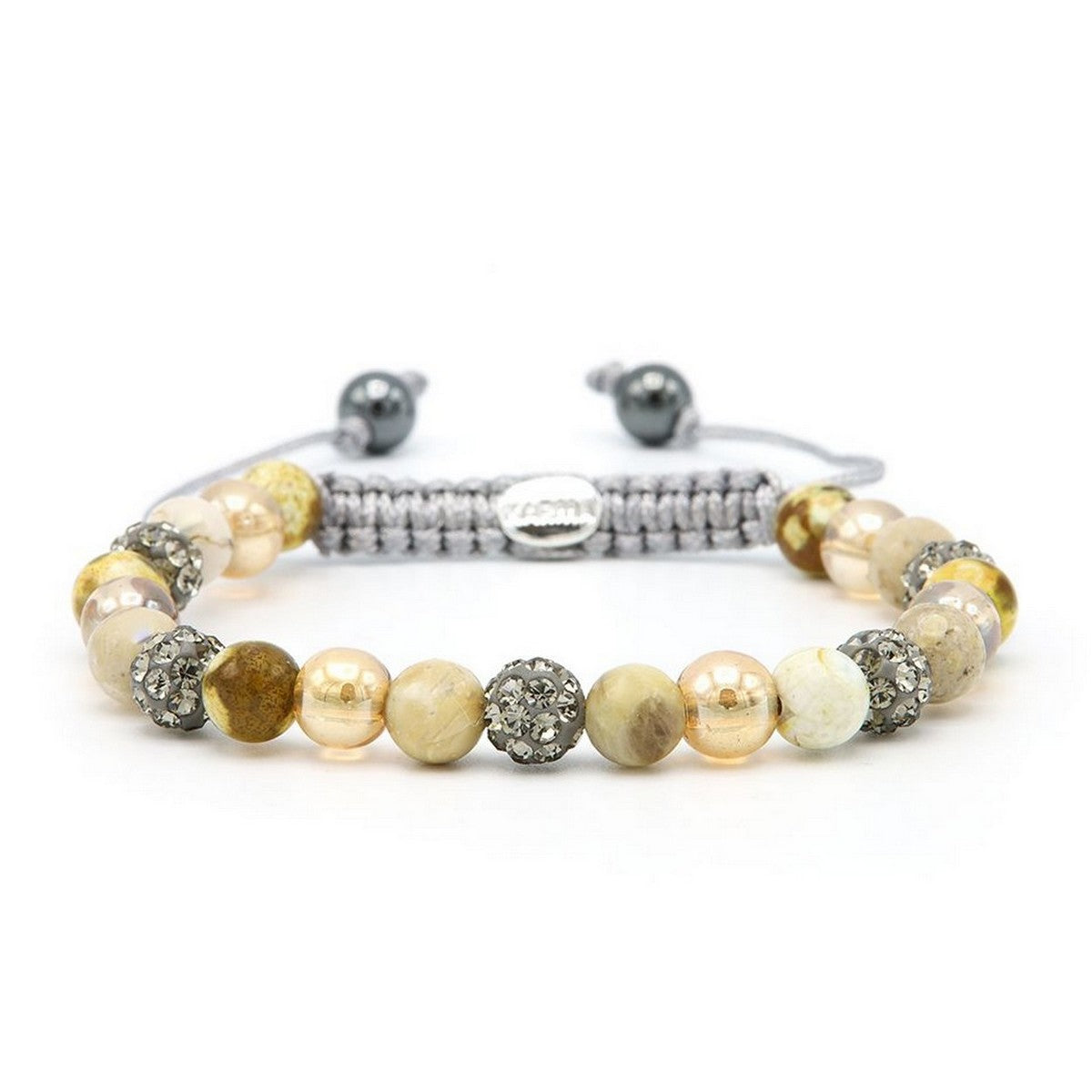 Karma armband Spiral Shine xs elastic (grey crystal) 83710EL - PansiteNederland.nl