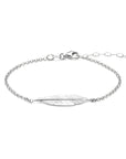 Zilver Gerhodineerd Armband Veer 16,5 + 2,5 cm 1337219