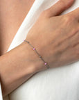 ZINZI zilveren fantasie armband met 5 roze donuts en glanzende bolletjes 17-19,5cm ZIA2510 - PansiteNederland.nl