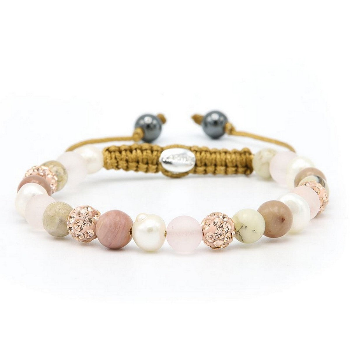 Karma armband Spiral Nova xs elastic (rosegold crystal) 83779EL - PansiteNederland.nl