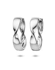 Zilveren gerhodineerde klapoorringen 25 mm - 1341305