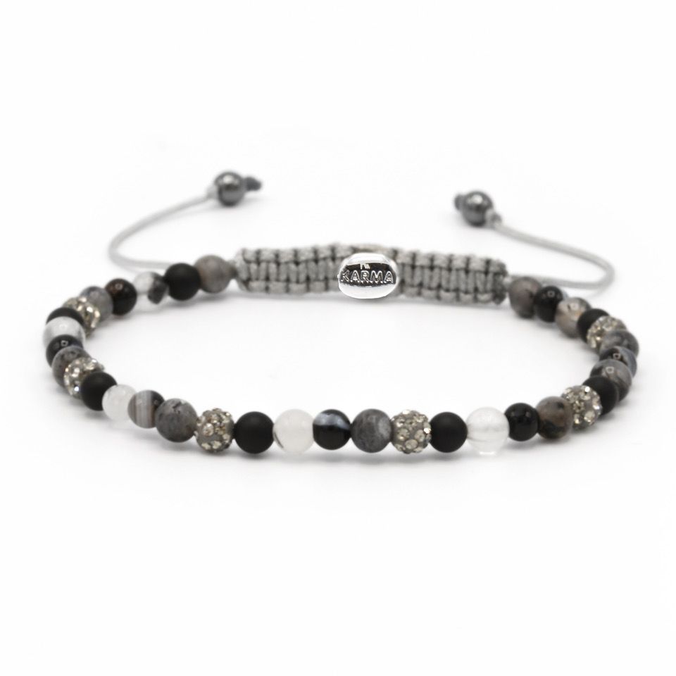 Karma Spiral Fairy Tale Xxs Elastic (grey Armband
